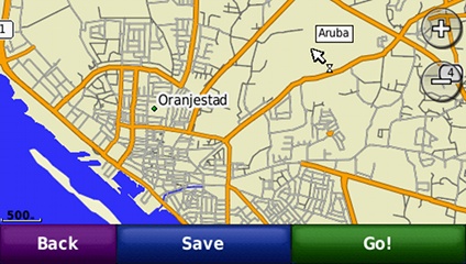 screenshot from GPS showing map of Caribbean
