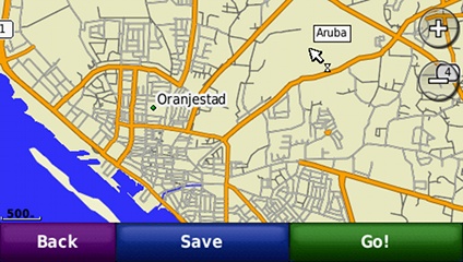 screenshot from GPS showing map of Caribbean